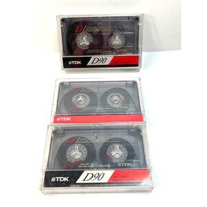 Lot 3 TDK 90 Minute Cassette Tapes A25/8